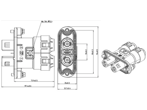 รายละเอียดของเปลือกโลหะ Connector-1033A