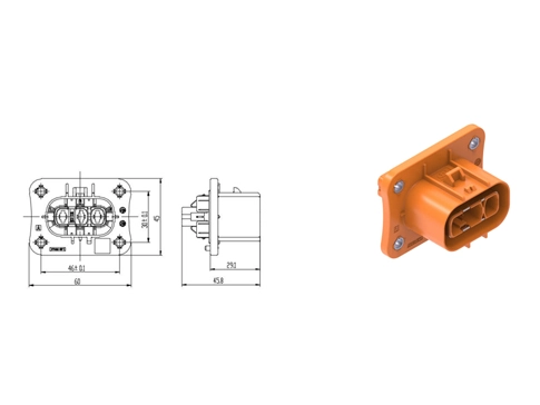 รายละเอียดของขั้วต่อไฟฟ้า YGEV2-3pin Series