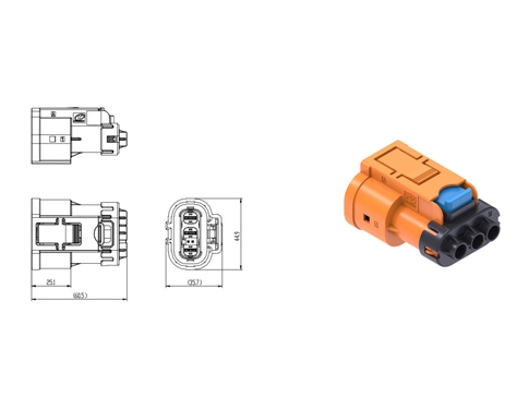 รายละเอียดของขั้วต่อไฟฟ้า YGEV2-3pin Series