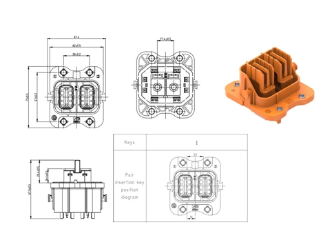 รายละเอียดของขั้วต่อไฟฟ้า YGEV4-2pin Series