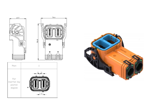 รายละเอียดของขั้วต่อไฟฟ้า YGEV4-2pin Series