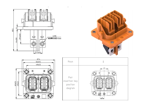 รายละเอียดของขั้วต่อไฟฟ้า YGEV4-2pin Series